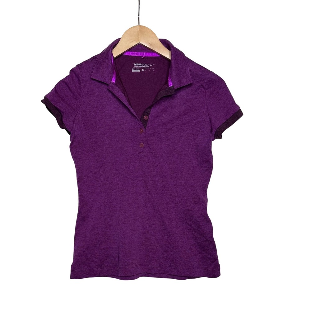 Nike Golf Tour Performance Short Sleeve Polo Shirt size Small Purple